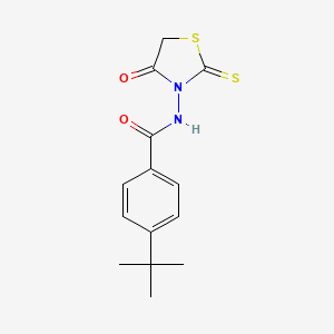 molecular formula C14H16N2O2S2 B2672572 4-叔丁基-N-(4-氧代-2-硫代-1,3-噻唑烷-3-基)苯甲酰胺 CAS No. 356569-52-3