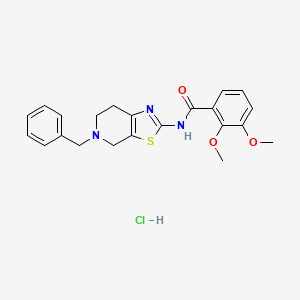 molecular formula C22H24ClN3O3S B2672577 N-(5-benzyl-4,5,6,7-tetrahydrothiazolo[5,4-c]pyridin-2-yl)-2,3-dimethoxybenzamide hydrochloride CAS No. 1189908-91-5