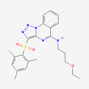 N-(3-ethoxypropyl)-3-[(2,4,6-trimethylphenyl)sulfonyl][1,2,3]triazolo[1,5-a]quinazolin-5-amine