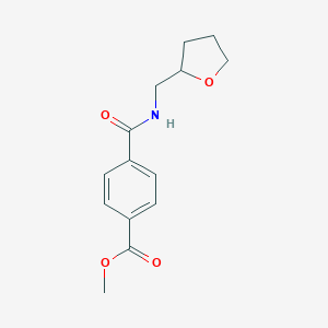 molecular formula C14H17NO4 B267258 Methyl 4-{[(tetrahydro-2-furanylmethyl)amino]carbonyl}benzoate 