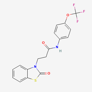 3-(2-oxobenzo[d]thiazol-3(2H)-yl)-N-(4-(trifluoromethoxy)phenyl)propanamide