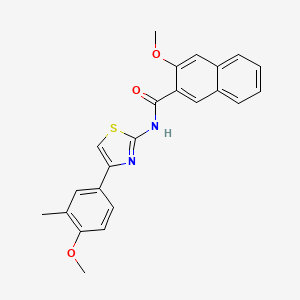 3-methoxy-N-[4-(4-methoxy-3-methylphenyl)-1,3-thiazol-2-yl]naphthalene-2-carboxamide