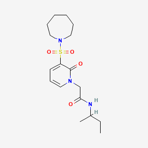2-(3-(azepan-1-ylsulfonyl)-2-oxopyridin-1(2H)-yl)-N-(sec-butyl)acetamide