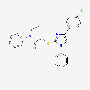 2-((4-(4-chlorophenyl)-1-(p-tolyl)-1H-imidazol-2-yl)thio)-N-isopropyl-N-phenylacetamide