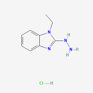 1-ethyl-2-hydrazinyl-1H-benzo[d]imidazole hydrochloride