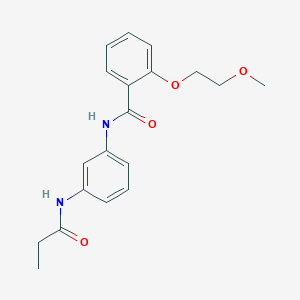 molecular formula C19H22N2O4 B267261 2-(2-methoxyethoxy)-N-[3-(propionylamino)phenyl]benzamide 