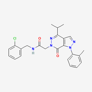 molecular formula C24H24ClN5O2 B2672620 N-(2-氯苄基)-2-(4-异丙基-7-氧代-1-(邻甲苯基)-1H-吡唑并[3,4-d]吡啶-6(7H)-基)乙酰胺 CAS No. 946253-79-8