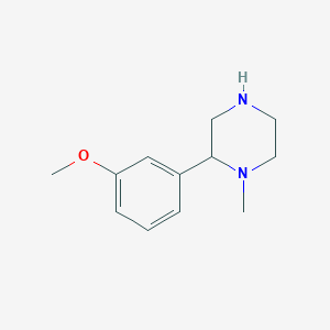 molecular formula C12H18N2O B2672624 2-(3-甲氧基苯基)-1-甲基哌嗪 CAS No. 1018645-87-8