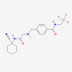 4-[[[2-[(1-cyanocyclohexyl)amino]-2-oxoethyl]-methylamino]methyl]-N-(2,2,2-trifluoroethyl)benzamide