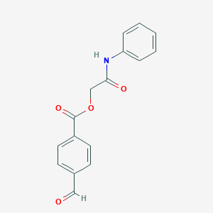 molecular formula C16H13NO4 B2672630 (2-Anilino-2-oxoethyl) 4-formylbenzoate CAS No. 721897-01-4