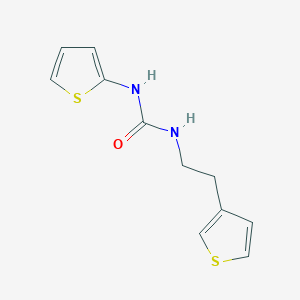 molecular formula C11H12N2OS2 B2672631 1-(Thiophen-2-yl)-3-(2-(thiophen-3-yl)ethyl)urea CAS No. 1251626-41-1