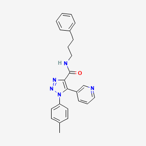 molecular formula C24H23N5O B2672642 4-(苄基氨基)-1,3-二甲基-N-(1-甲基-3-苯基丙基)-1H-吡唑并[3,4-b]吡啶-5-羧酰胺 CAS No. 1207032-99-2