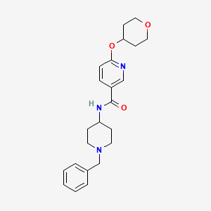 molecular formula C23H29N3O3 B2672648 N-(1-benzylpiperidin-4-yl)-6-((tetrahydro-2H-pyran-4-yl)oxy)nicotinamide CAS No. 2034362-44-0