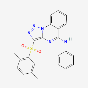3-((2,5-dimethylphenyl)sulfonyl)-N-(p-tolyl)-[1,2,3]triazolo[1,5-a]quinazolin-5-amine