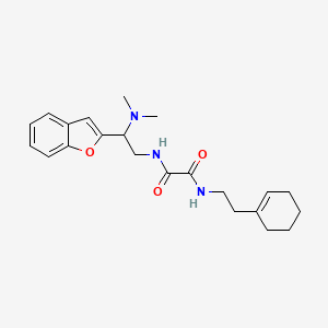 N1-(2-(benzofuran-2-yl)-2-(dimethylamino)ethyl)-N2-(2-(cyclohex-1-en-1-yl)ethyl)oxalamide