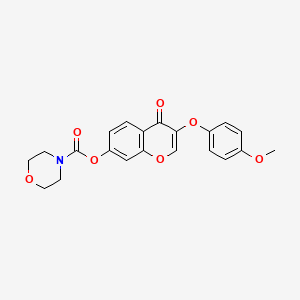 3-(4-methoxyphenoxy)-4-oxo-4H-chromen-7-yl morpholine-4-carboxylate