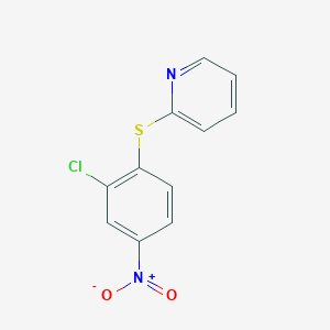 molecular formula C11H7ClN2O2S B2672671 2-[(2-Chloro-4-nitrophenyl)thio]pyridine CAS No. 524955-87-1