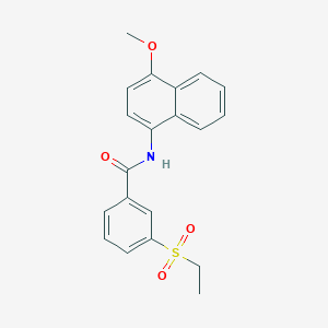 molecular formula C20H19NO4S B2672672 3-乙基磺酰-N-(4-甲氧基萘-1-基)苯甲酰胺 CAS No. 898459-45-5