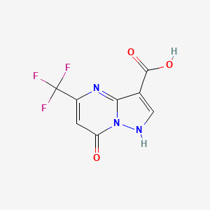 molecular formula C8H4F3N3O3 B2672679 7-Hydroxy-5-(trifluoromethyl)pyrazolo[1,5-a]pyrimidine-3-carboxylic acid CAS No. 1310308-29-2