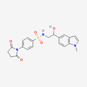 4-(2,5-dioxopyrrolidin-1-yl)-N-(2-hydroxy-2-(1-methyl-1H-indol-5-yl)ethyl)benzenesulfonamide
