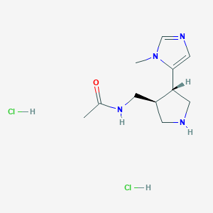 N-[[(3S,4S)-4-(3-Methylimidazol-4-yl)pyrrolidin-3-yl]methyl]acetamide;dihydrochloride
