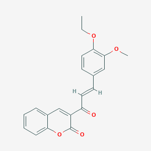 molecular formula C21H18O5 B2672698 3-[(2E)-3-(4-乙氧基-3-甲氧基苯基)丙-2-烯酰]-2H-香豆素-2-酮 CAS No. 690214-64-3