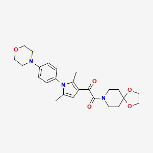 1-[2,5-dimethyl-1-(4-morpholinophenyl)-1H-pyrrol-3-yl]-2-(1,4-dioxa-8-azaspiro[4.5]dec-8-yl)-1,2-ethanedione