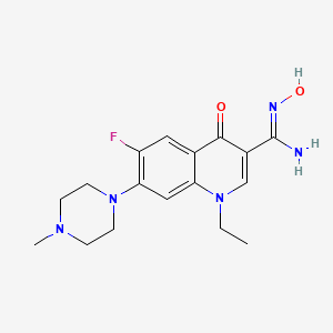 (Z)-1-ethyl-6-fluoro-N'-hydroxy-7-(4-methylpiperazin-1-yl)-4-oxo-1,4-dihydroquinoline-3-carboximidamide