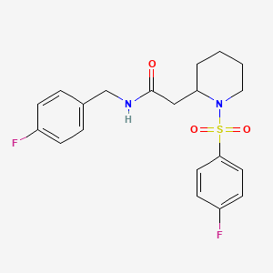 N-(4-fluorobenzyl)-2-(1-((4-fluorophenyl)sulfonyl)piperidin-2-yl)acetamide