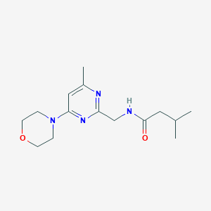 molecular formula C15H24N4O2 B2672725 3-methyl-N-((4-methyl-6-morpholinopyrimidin-2-yl)methyl)butanamide CAS No. 1796993-10-6