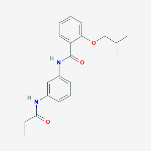 molecular formula C20H22N2O3 B267273 2-[(2-methyl-2-propenyl)oxy]-N-[3-(propionylamino)phenyl]benzamide 
