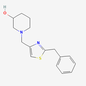 molecular formula C16H20N2OS B2672731 1-[(2-Benzyl-1,3-thiazol-4-yl)methyl]piperidin-3-ol CAS No. 1280892-01-4