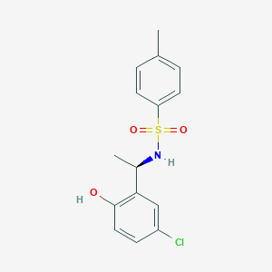molecular formula C15H16ClNO3S B2672745 (R)-N-(1-(5-Chloro-2-hydroxyphenyl)ethyl)-4-methylbenzenesulfonamide CAS No. 1421840-44-9
