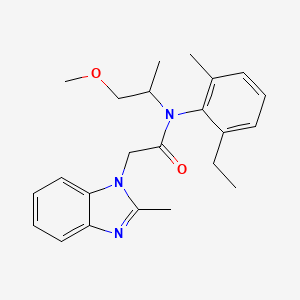 N-(2-ethyl-6-methylphenyl)-N-(1-methoxypropan-2-yl)-2-(2-methylbenzimidazol-1-yl)acetamide