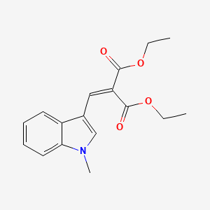 molecular formula C17H19NO4 B2672754 二乙酸[(1-甲基-1H-吲哚-3-基)甲基亚甲基]丙二酸酯 CAS No. 72010-38-9