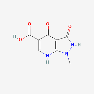 molecular formula C8H7N3O4 B2672758 4-羟基-1-甲基-3-氧代-1H,2H,3H-吡唑并[3,4-b]吡啶-5-羧酸 CAS No. 1305712-33-7