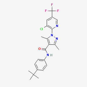 N-(4-tert-butylphenyl)-1-[3-chloro-5-(trifluoromethyl)pyridin-2-yl]-3,5-dimethyl-1H-pyrazole-4-carboxamide
