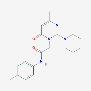 molecular formula C19H24N4O2 B2672767 2-(4-methyl-6-oxo-2-piperidin-1-ylpyrimidin-1(6H)-yl)-N-(4-methylphenyl)acetamide CAS No. 1251609-55-8