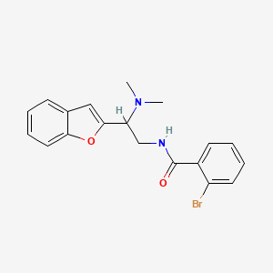 molecular formula C19H19BrN2O2 B2672768 N-(2-(苯并呋喃-2-基)-2-(二甲基氨基)乙基)-2-溴苯甲酰胺 CAS No. 2034612-63-8