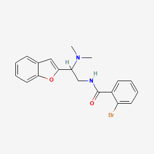 molecular formula C19H19BrN2O2 B2672768 N-(2-(benzofuran-2-yl)-2-(dimethylamino)ethyl)-2-bromobenzamide CAS No. 2034612-63-8