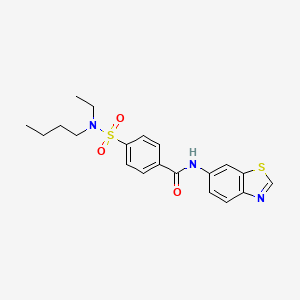 molecular formula C20H23N3O3S2 B2672769 N-(benzo[d]thiazol-6-yl)-4-(N-butyl-N-ethylsulfamoyl)benzamide CAS No. 899732-70-8