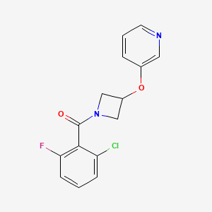 molecular formula C15H12ClFN2O2 B2672772 (2-Chloro-6-fluorophenyl)(3-(pyridin-3-yloxy)azetidin-1-yl)methanone CAS No. 1903854-64-7