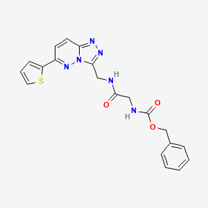 Benzyl (2-oxo-2-(((6-(thiophen-2-yl)-[1,2,4]triazolo[4,3-b]pyridazin-3-yl)methyl)amino)ethyl)carbamate