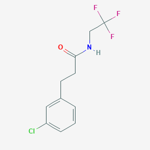 molecular formula C11H11ClF3NO B2672782 3-(3-Chlorophenyl)-N-(2,2,2-trifluoroethyl)propanamide CAS No. 2322098-57-5