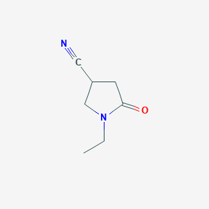 molecular formula C7H10N2O B2672786 1-Ethyl-5-oxopyrrolidine-3-carbonitrile CAS No. 1343491-22-4