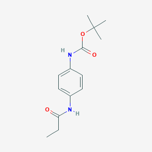 molecular formula C14H20N2O3 B267279 Tert-butyl 4-(propionylamino)phenylcarbamate 