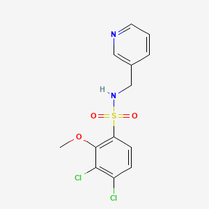molecular formula C13H12Cl2N2O3S B2672793 3,4-dichloro-2-methoxy-N-(pyridin-3-ylmethyl)benzenesulfonamide CAS No. 873680-39-8