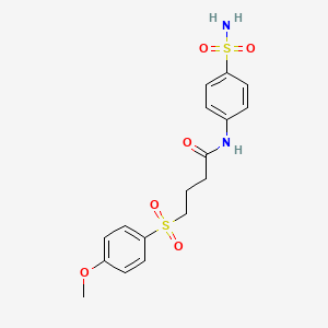 molecular formula C17H20N2O6S2 B2672798 4-((4-甲氧基苯基)磺酰)-N-(4-磺酰苯基)丁酰胺 CAS No. 923065-50-3