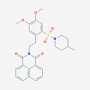 2-(4,5-dimethoxy-2-((4-methylpiperidin-1-yl)sulfonyl)phenethyl)-1H-benzo[de]isoquinoline-1,3(2H)-dione