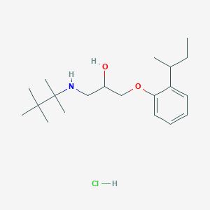 molecular formula C20H36ClNO2 B2672809 1-(2-(Sec-butyl)phenoxy)-3-((2,3,3-trimethylbutan-2-yl)amino)propan-2-ol hydrochloride CAS No. 1215631-74-5